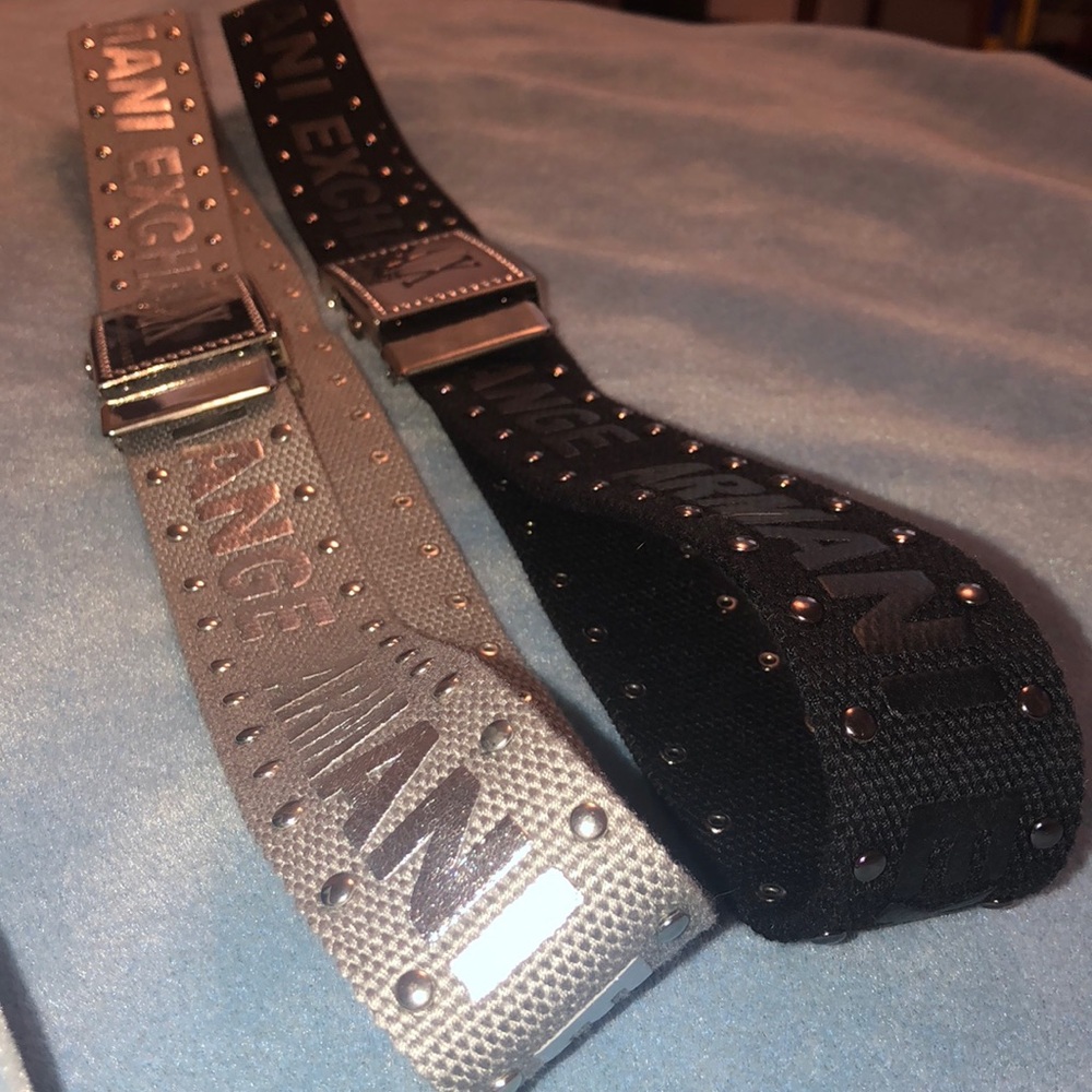 2 Armani Exchange belts